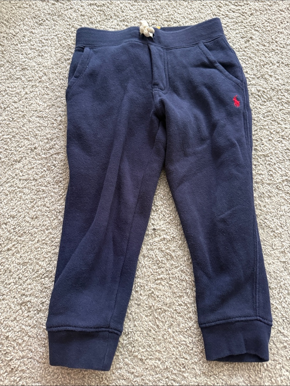 Ralph Lauren Navy Sweat Joggers with Red Pony